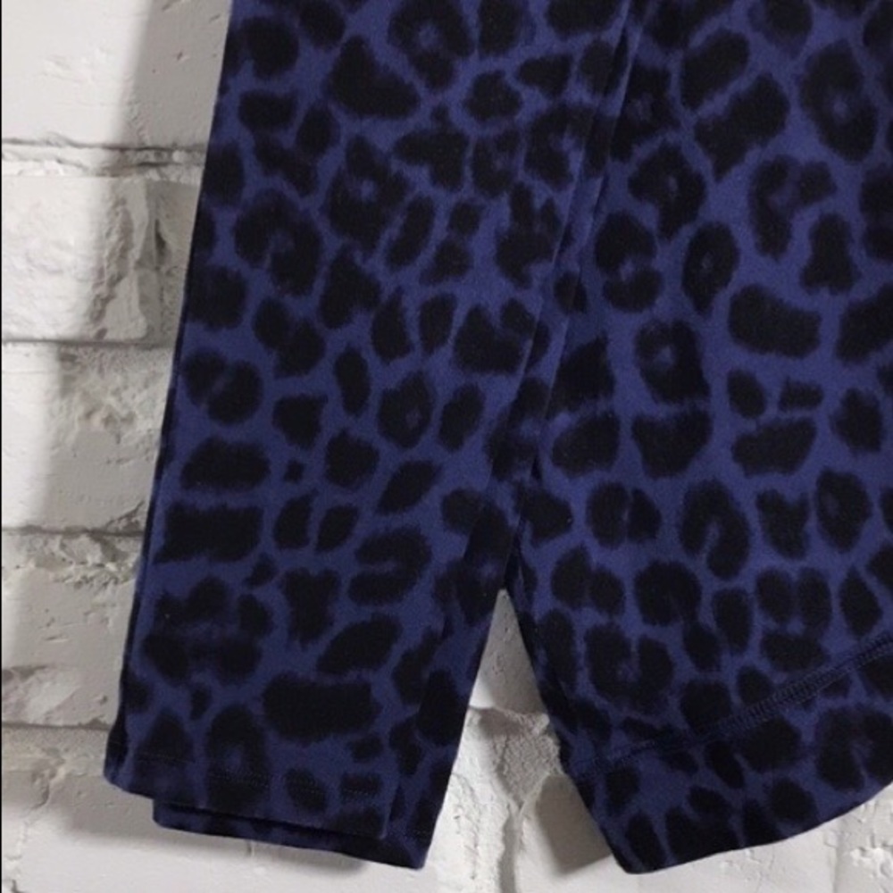 VS PINK Leopard Print Leggings Blue Small - Picture 4 of 11